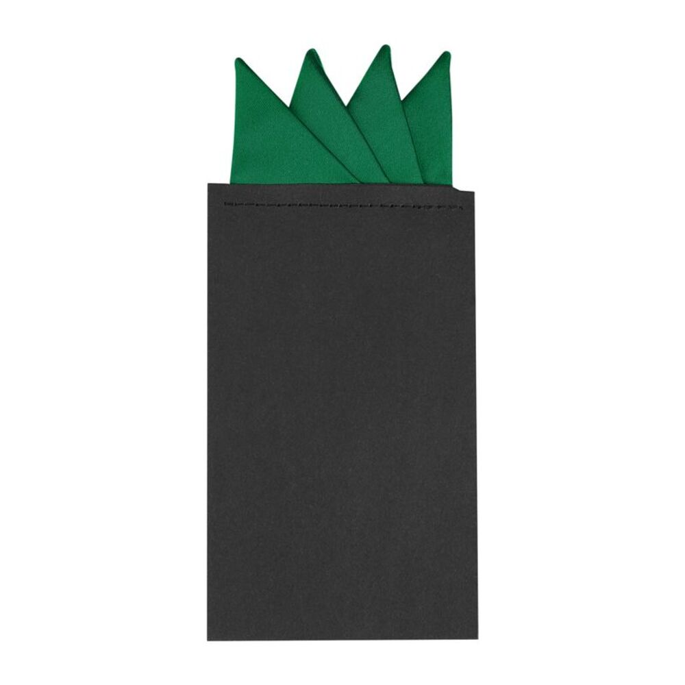Pre-Folded Pocket Squares Triangles Suit Handkerchief One Size Dark Green